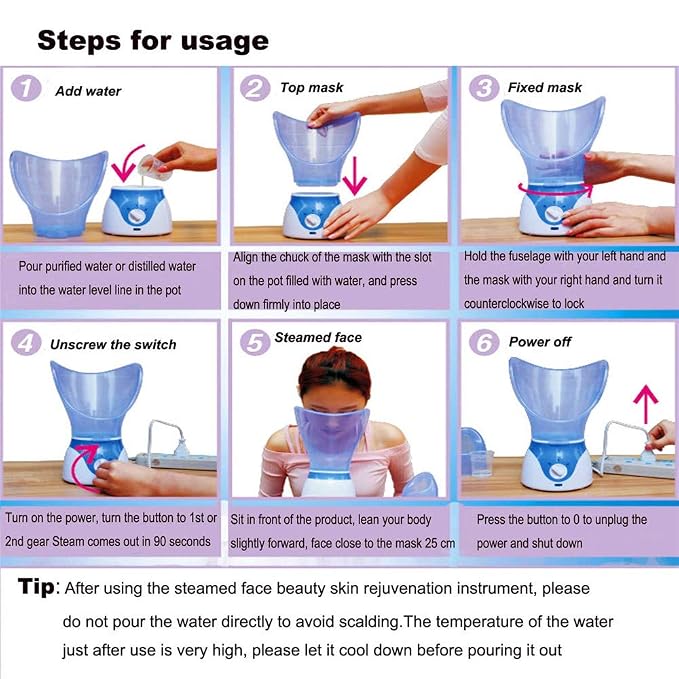 Facial Steamer Professional Steam Inhaler Facial Sauna Spa - Image 7