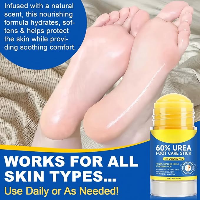 2 Pack Urea Cream 60% plus Salicylic Acid 2%, Maximum Strength Urea Foot Cream - Image 2