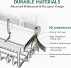 Veken Shower Caddy 6-Pack, Advanced Rustproof Design, No Drilling Adhesive - Image 5
