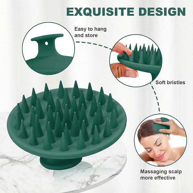 Meartchy Silicone Scalp Massager Shampoo Brush, Scalp Brush - Image 3