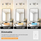 3-Light Bathroom Light Fixtures, Nickel Bathroom Vanity Light - Image 7