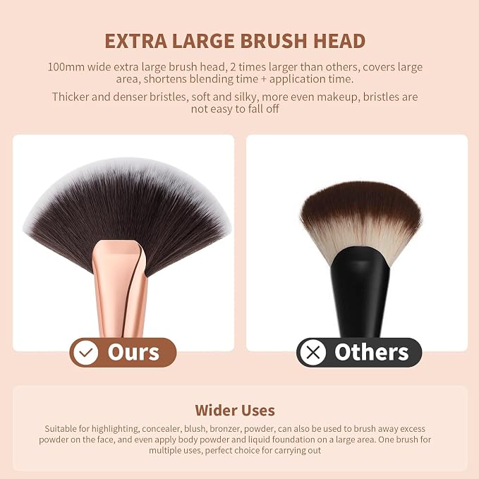 Docolor Fan Brush Finishing Powder Brush Multi-use Brush - Image 6