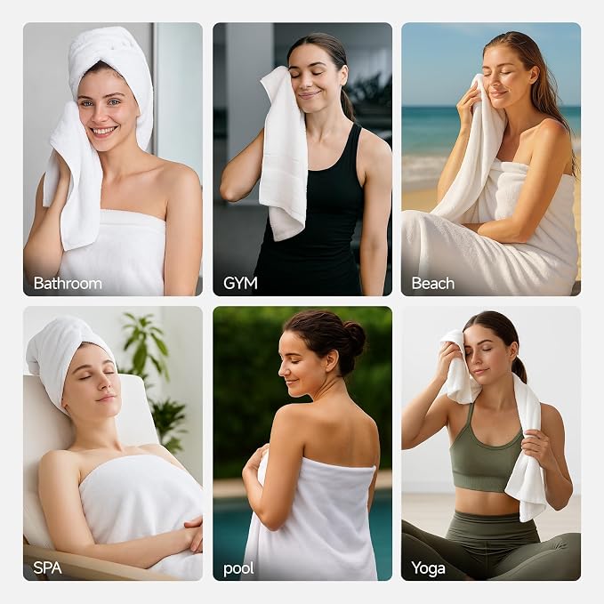REDKISS 2 Pack 70"x35" Extra Large Cotton Bath Sheets - Image 8