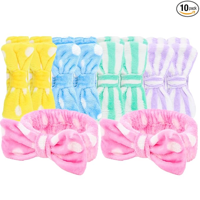 Casoty 10 Pcs Spa Headbands, Makeup Headband by Casoty