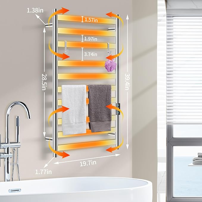 Heated Towel Rack for Bathroom, Towel Warmer - Image 5