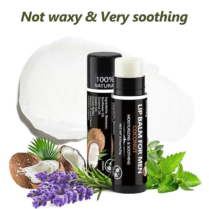10 Pack Lip Balm for Men, Hydrating Natural Chapstick Bulk Vitamin E and Beeswax - Image 6