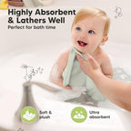 6-Pack Baby Washcloths – Soft Absorbent Viscose from Bamboo Washcloths - Image 3