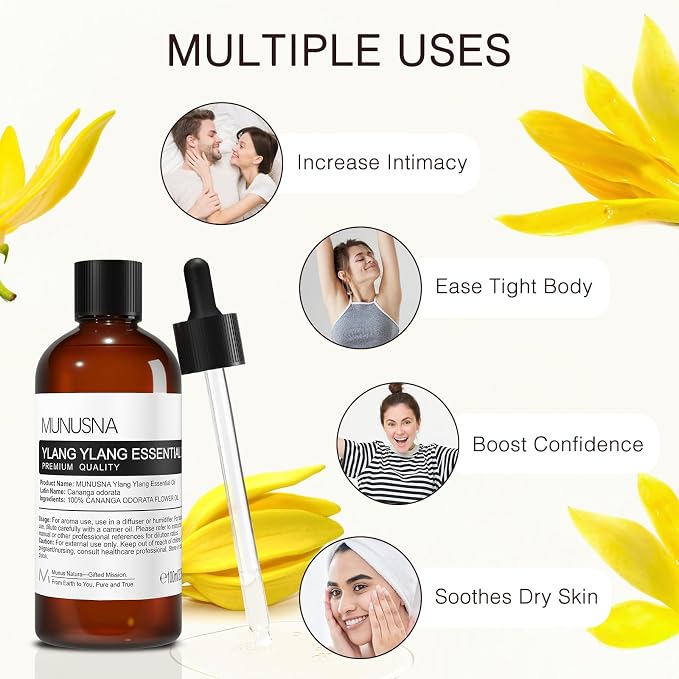 Ylang Ylang Essential Oil 100ML, 100% Pure and Natural Ylang Ylang Oils - Image 4