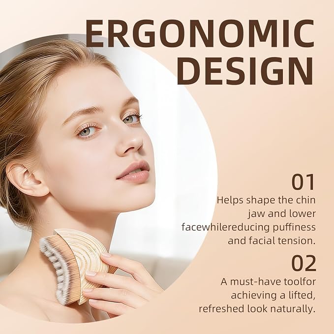 Stainless Steel Gua Sha & Lymphatic Contour Face Brush, Facial Brush - Image 5