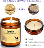 Aromatherapy Candles, 2 Pack Lavender Eucalyptus Scented Candles Stress Relief - Image 5