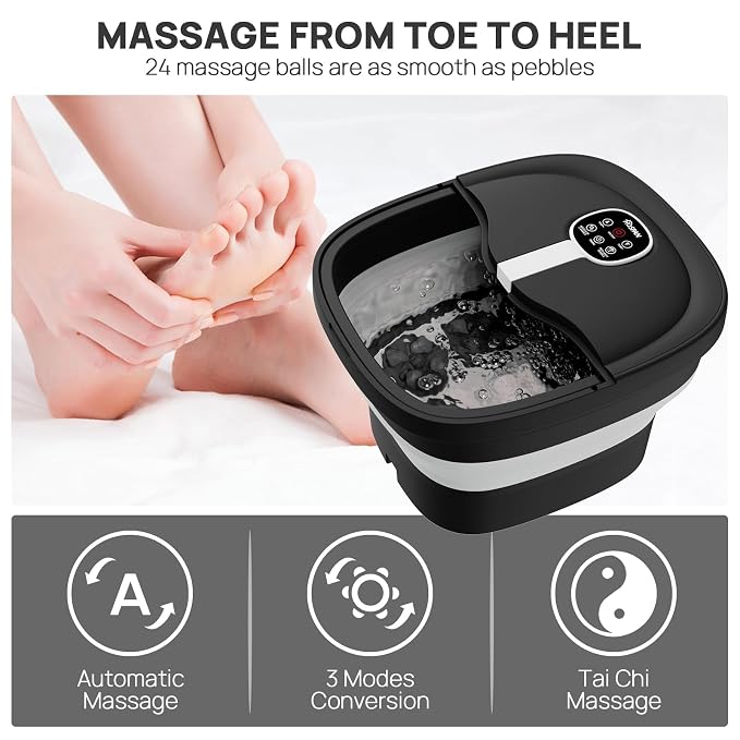 HOSPAN Collapsible Foot Spa Electric Rotary Massage, Foot Bath - Image 3