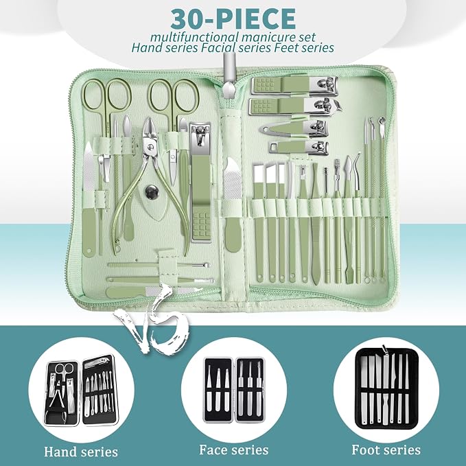 30 in 1 Manicure kit Personal Care Men's Accessories, Professional Nail Kit - Image 3