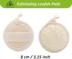 Face Loofah Pads Exfoliating Scrubber, Natural Luffa Facial Cleanser Pad - Image 3