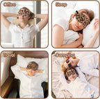 2 Pcs Plush Leopard Eye Mask Soft Sleeping Blindfold Eye Cover Comfortable - Image 6