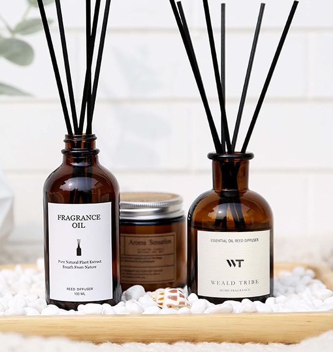 WEALD TRIBE Reed Diffuser Set for Bathroom Air Fresheners, Oil Diffuser Sticks - Image 6