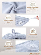 Hicober Microfiber Hair Towel, 3 Packs Hair Turbans - Image 3