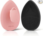Silicone Face Scrubber 2 Pack, Manual Facial Cleansing Brush by YEALIFE
