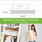 Bathtub Caddy Tray for Tub, Foldable Bath Table Trays, Bamboo Shelf - Image 4