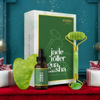 100% Real Crystal Jade Stone Roller and Gua Sha Set by Unknown