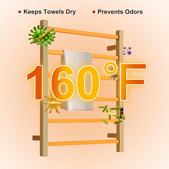 Heated Towel Racks for Bathroom, Wall Mounted Electric Towel Warmer Racks - Image 3