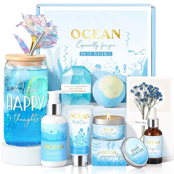 Mothers Day Gifts for Mom, Birthday Gifts for Women, Relaxing Spa Gift Baskets by GiftPeak