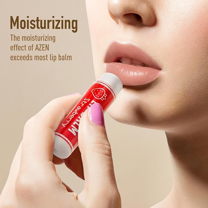 AZEN 60 Pack Lip Balm, Natural Lip Balm Bulk, Lip Care Product, Moisturizing - Image 2