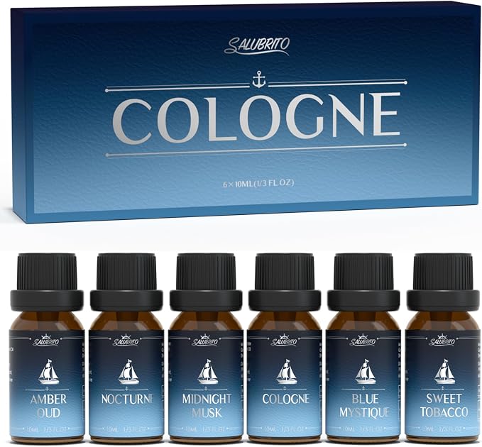 SALUBRITO Cologne Fragrance Oils, Premium Essential Oil Set by Salubrito