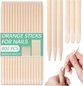 800 Pcs Orange Wood Sticks for Nails, Double Sided Multi-Use Wooden Cuticle by Unknown