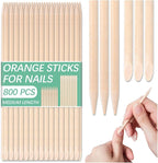800 Pcs Orange Wood Sticks for Nails, Double Sided Multi-Use Wooden Cuticle by Unknown
