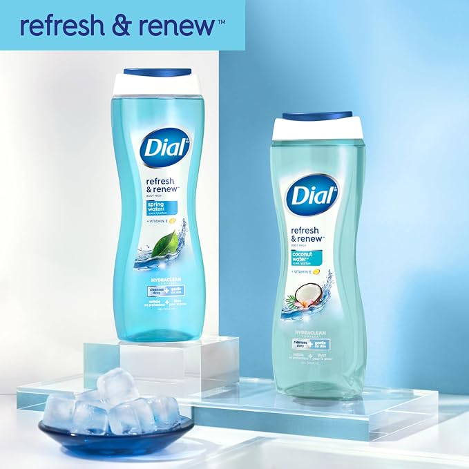 Dial Body Wash, Refresh & Renew Spring Water, 16 Fl Oz, Hydraclean Complex & - Image 9