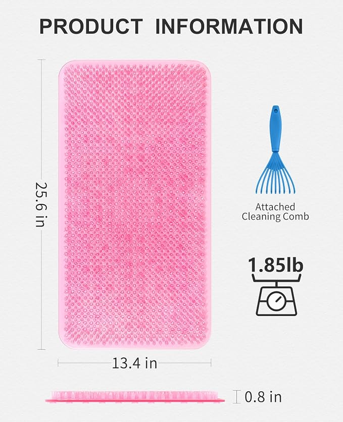 OTHWAY Non Slip Grassy Bathtub Mat : 25.6X13.4 inches Sturdy But Soft Bath - Image 4