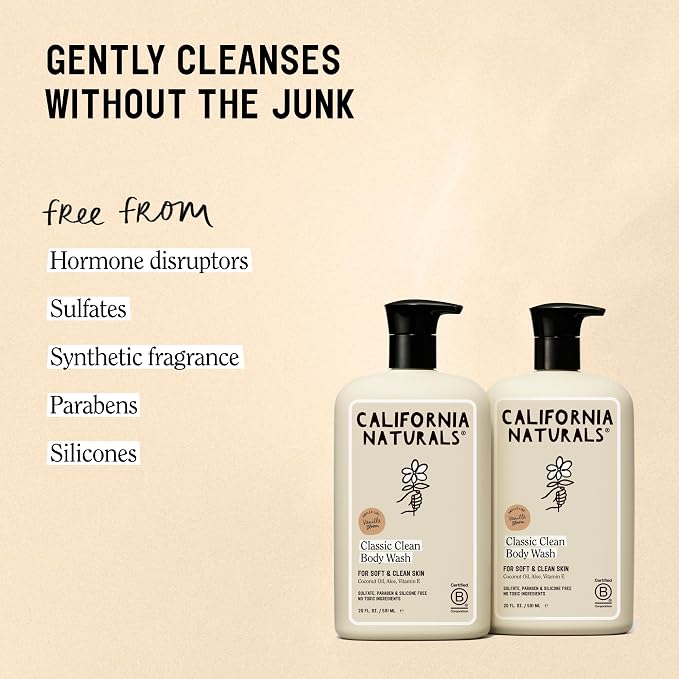 California Naturals Classic Clean Vanilla Bloom Body Wash 2-Pack, Daily - Image 4