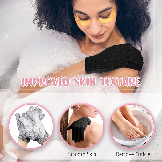 Didaey 104 Pcs Exfoliating Glove Bulk Shower Gloves - Image 5