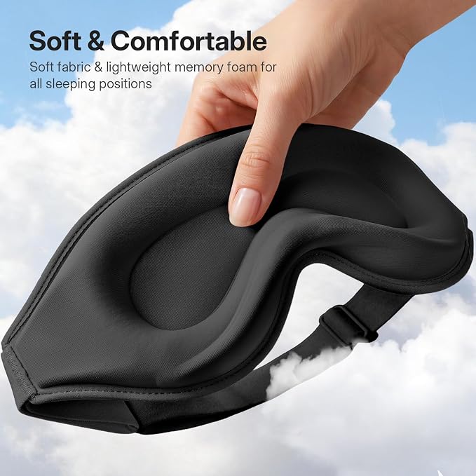 LitBear Long Lash Sleep Mask for Women Men Side Sleeper, 3D Contoured Light - Image 5
