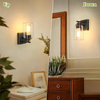 Set of 2 Wall Sconces for Bathroom, Modern Vanity Light Fixtures, Bronze Wall - Image 3