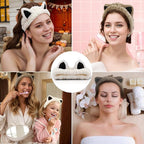 2 Pcs Cat Ears Headband, Cute Spa Headbands - Image 5