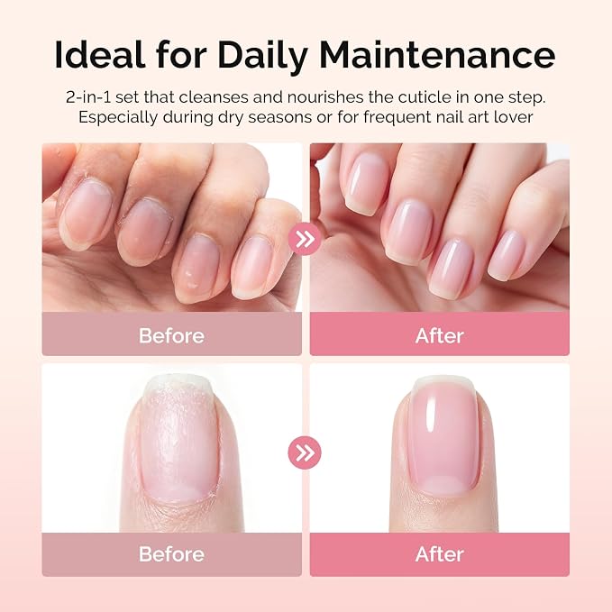 MelodySusie Cuticle Remover Kit, 60g Cuticle Remover Cream 15ML Cuticle Oil - Image 3