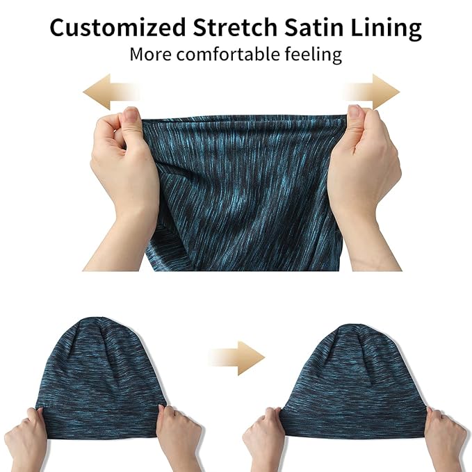 Satin Bonnet Silk Lined Sleep Cap- Adjustable Hair Cover - Image 5