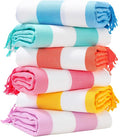 Genovega 6 Oversized Cotton Turkish Beach Bath Towel Set Bulk 74"x38" Extra by genovega