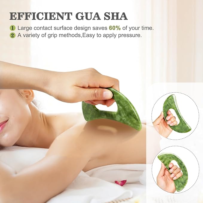 Jade Stone Large gua sha Massage Tool, Gua Sha Body Tool - Image 7