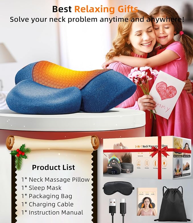 Upalled Neck Cervical Pillows, Rechargeable Neck Massager Cervical Pillows Neck - Image 8