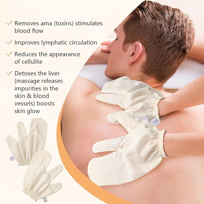 Garshana Gloves Raw Silk Massage, Raw Silk Gloves Garshana - Image 4