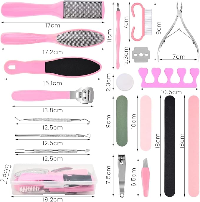 Professional Foot Care Kit, 30-Piece Pedicure Set - Image 2