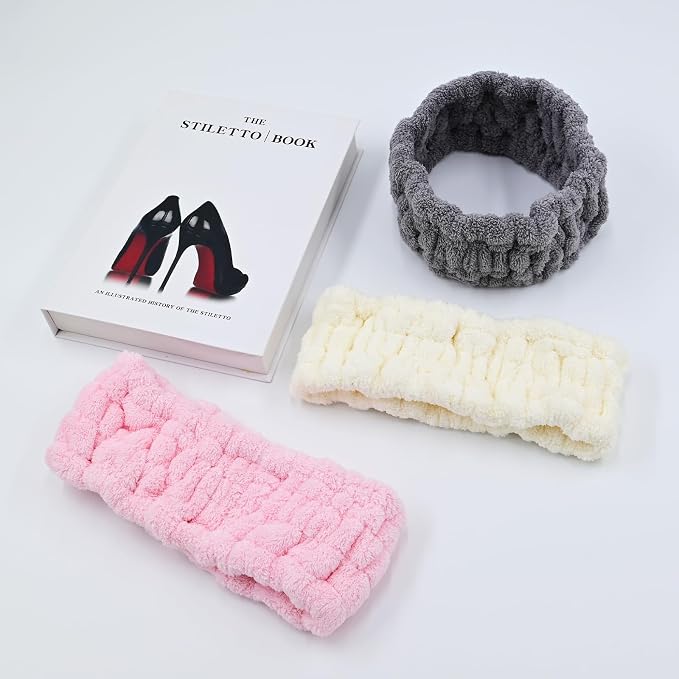 Microfiber Spa Headband 3-Pack, Soft Terry Cloth Headband - Image 5