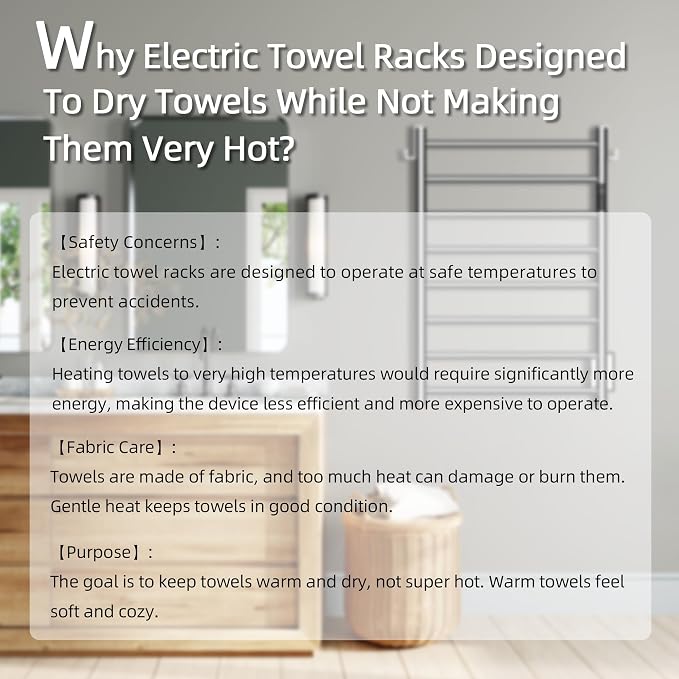 P&Dlusir Towel Warmer, Heated Towel Rack - Image 8