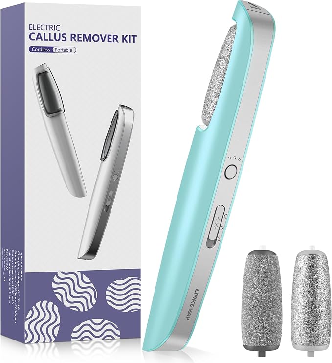 Electric Callus Remover for Feet, Professional Pedicure Kit Foot Scrubber for by LINKEVAP