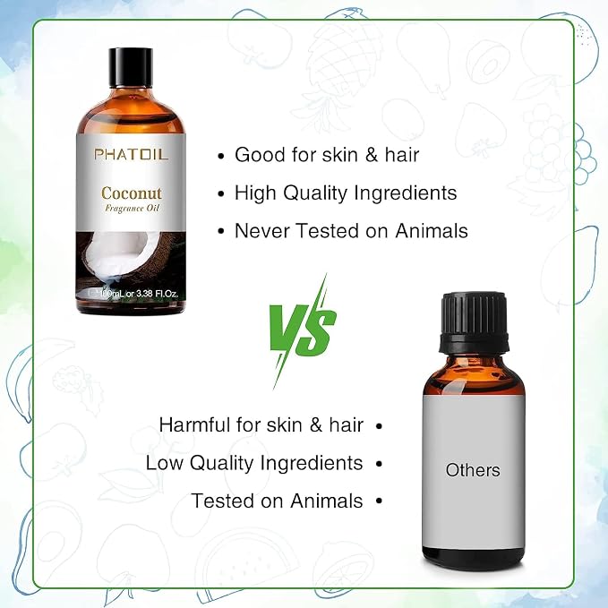 PHATOIL 3.38FL.OZ Coconut Fragrance Oils - Image 4