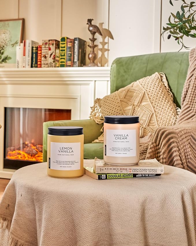 M&SENSE Large Vanilla Scented Candles - Image 8