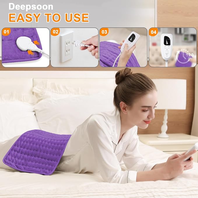 Deepsoon Heating Pad, Electric Heating Pads - Image 3