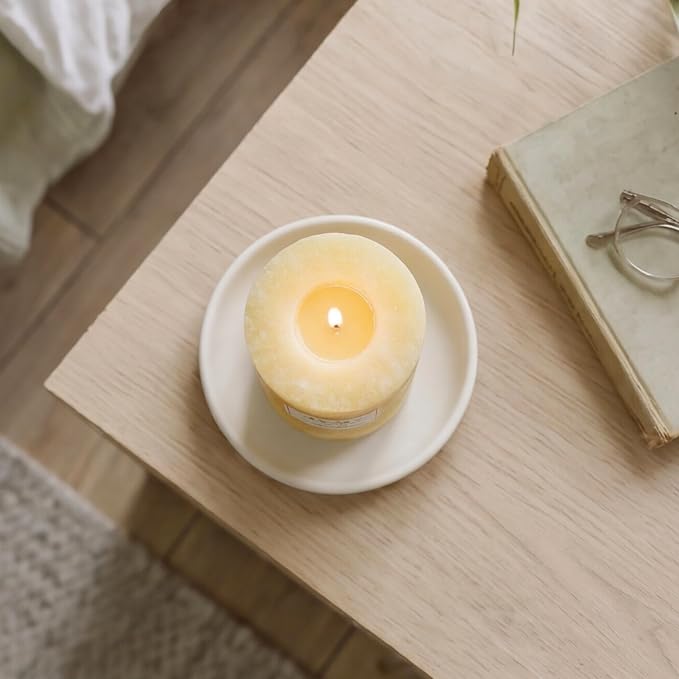 Aroma Naturals Orange and Lemongrass Essential Oil Scented Pillar Candle - Image 5